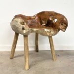 Modern Organic Burled Teak Accent Chair Modern Organic Burled Teak Accent Chair at Gado Gado Furniture