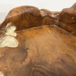 Modern Organic Burled Teak Accent Chair