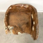 Modern Organic Burled Teak Accent Chair