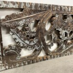 Old Carved Teak Architectural Panel 146 at Gado Gado Furniture