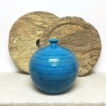 Vintage Teak Wheel Modern Organic Art