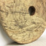 Vintage Teak Wheel Modern Organic Art