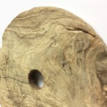 Vintage Teak Wheel Modern Organic Art