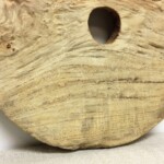 Vintage Teak Wheel Modern Organic Art