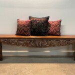 Hand Carved Asian Bench from Gado Gado Hand Carved Asian Bench from Gado Gado