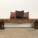Hand Carved Asian Bench from Gado Gado Hand Carved Asian Bench from Gado Gado
