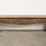 Hand Carved Asian Bench from Gado Gado Hand Carved Asian Bench from Gado Gado
