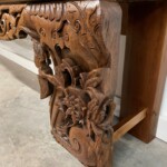 Hand Carved Asian Bench from Gado Gado