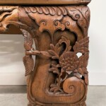 Hand Carved Asian Bench from Gado Gado