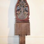 Hand Carved Teak Figurehead with Stand Hand Carved Teak Figurehead Panel with Stand