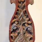 Hand Carved Teak Figurehead with Stand Hand Carved Teak Figurehead Panel with Stand
