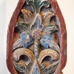 Hand Carved Teak Figurehead with Stand Hand Carved Teak Figurehead Panel with Stand