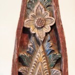 Hand Carved Teak Figurehead with Stand Hand Carved Teak Figurehead Panel with Stand