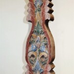 Hand Carved Teak Figurehead with Stand Hand Carved Teak Figurehead Panel with Stand