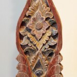 Hand Carved Teak Figurehead with Stand Hand Carved Teak Figurehead Panel with Stand