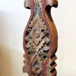 Hand Carved Teak Figurehead with Stand Hand Carved Teak Figurehead Panel with Stand