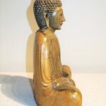 Meditating Buddha Balinese Wood Carving Statue