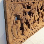 Old Carved Teak Architectural Panel 177