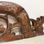 Old Carved Teak Panel with Dragons 126