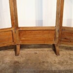 Old Carved Teak Screen Headboard Old Carved Teak Screen Headboard with Glass