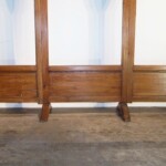 Old Carved Teak Screen Headboard Old Carved Teak Screen Headboard with Glass