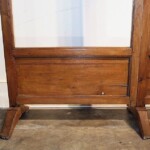 Old Carved Teak Screen Headboard Old Carved Teak Screen Headboard with Glass