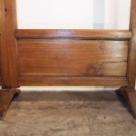 Old Carved Teak Screen Headboard Old Carved Teak Screen Headboard with Glass