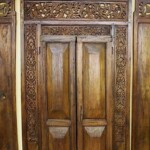 Old Indonesian Door with Wall Panels from Gado Gado