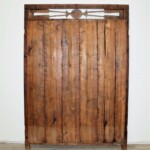Old Original Painted Teak Panel