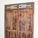 Old Original Painted Teak Panel