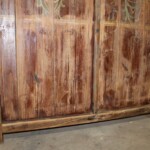 Old Original Painted Teak Panel
