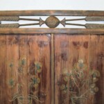 Old Original Painted Teak Panel