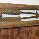 Old Original Painted Teak Panel