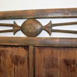 Old Original Painted Teak Panel