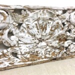 Old Painted Hand Carved Architectural Panel 206 from Gado Gado Furniture
