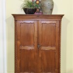 Old Teak Cabinet from Java with Spiral Posts Vintage Teak Cabinet from Java with Spiral Posts