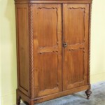 Old Teak Cabinet from Java with Spiral Posts Vintage Teak Cabinet from Java with Spiral Posts