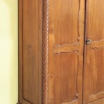 Old Teak Cabinet from Java with Spiral Posts Vintage Teak Cabinet from Java with Spiral Posts