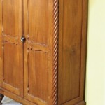Old Teak Cabinet from Java with Spiral Posts Vintage Teak Cabinet from Java with Spiral Posts