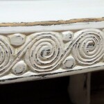 Painted Carved Tribal Bench