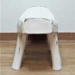 Painted Carved Tribal Bench