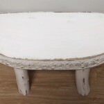 Painted Carved Tribal Bench