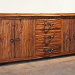 Reclaimed Teak Large Sideboard with Brass Handles Reclaimed Teak Large Sideboard with Brass Handles