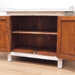 Reclaimed Teak Whitewashed Carved Console Cabinet