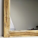 Reclaimed Wood Carved Panel Mirror
