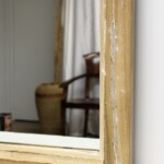 Reclaimed Wood Carved Panel Mirror