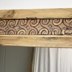 Reclaimed Wood Carved Panel Mirror