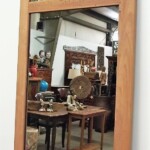 Reclaimed Wood Mirror with Old Carved Panel Reclaimed Wood Mirror with Old Carved Panel