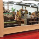 Reclaimed Wood Mirror with Old Carved Panel