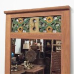 Reclaimed Wood Mirror with Old Carved Panel Reclaimed Wood Mirror with Old Carved Panel